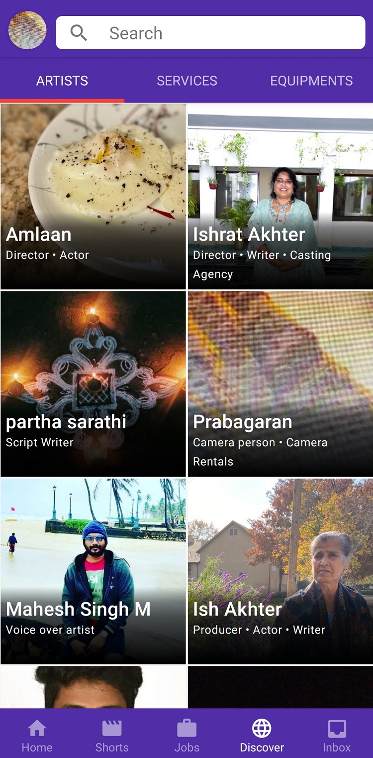 mobile screen